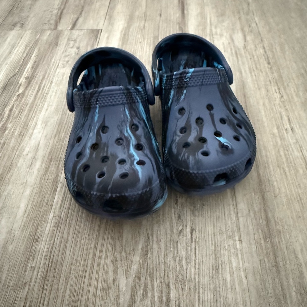 CROCS Blue Water Shoes with Perforated Design
